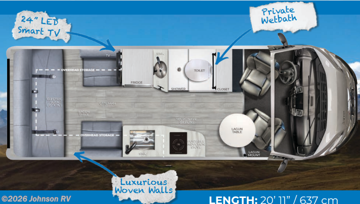 2027 PLEASURE-WAY Lexor TS Floorplan
