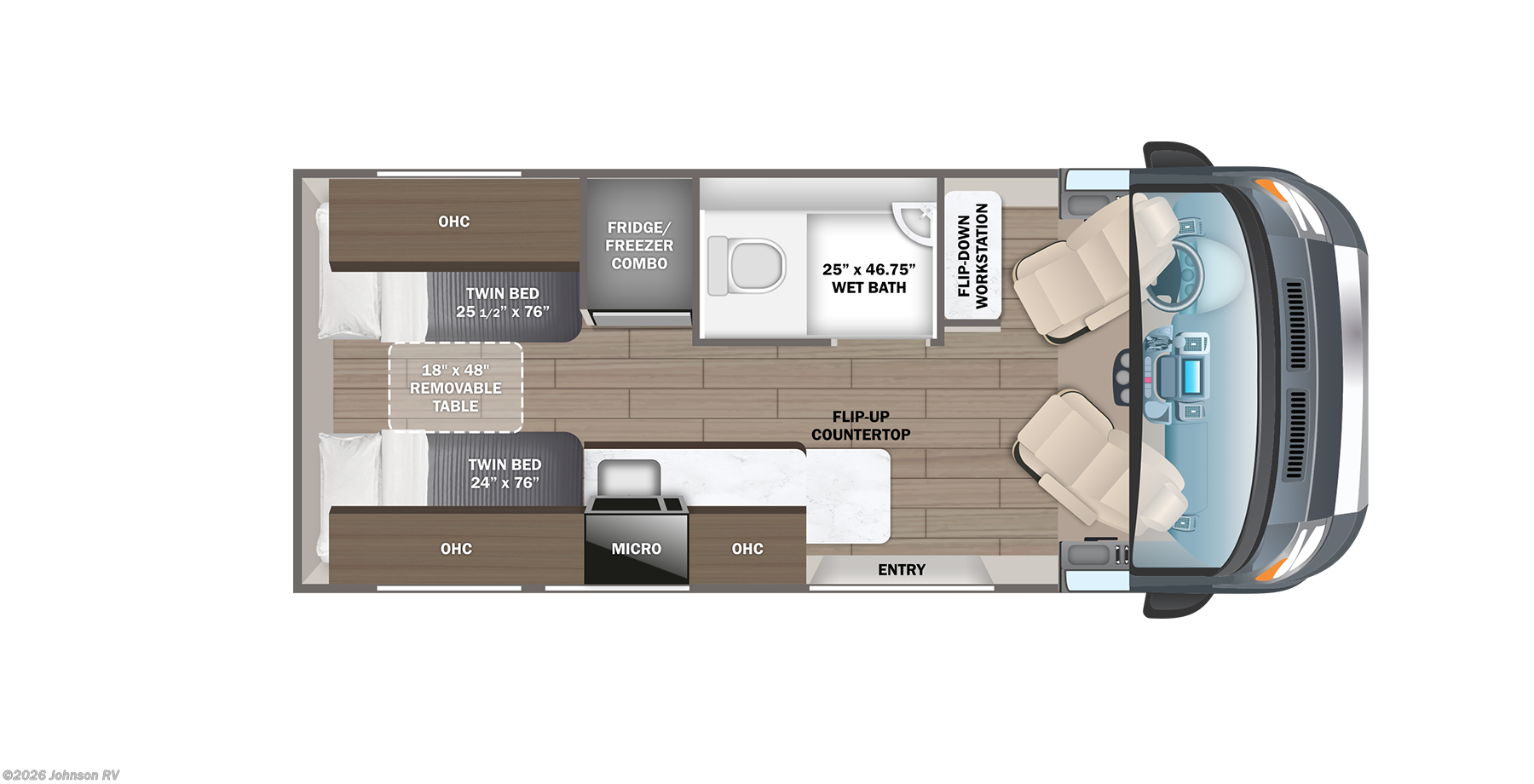 2027 JAYCO SOLSTICE 21L Floorplan