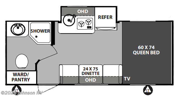 2019 FOREST RIVER R-POD 180 Floorplan