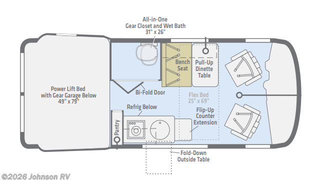2019 WINNEBAGO REVEL 44E Floorplan