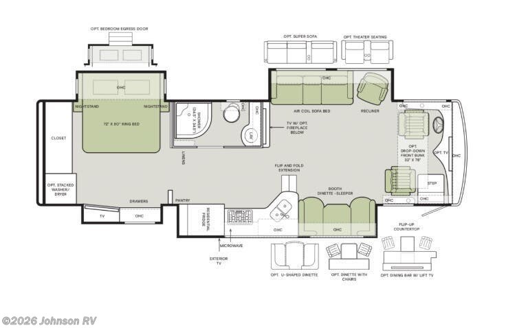 2026 TIFFIN Allegro Red 33AA Floorplan