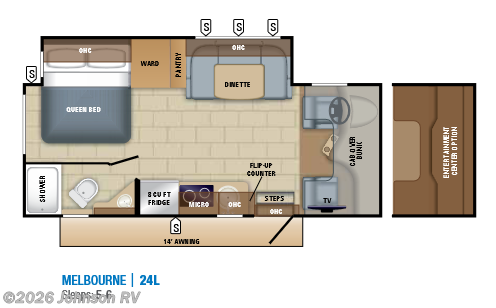 2018 JAYCO Melbourne 24LP Floorplan