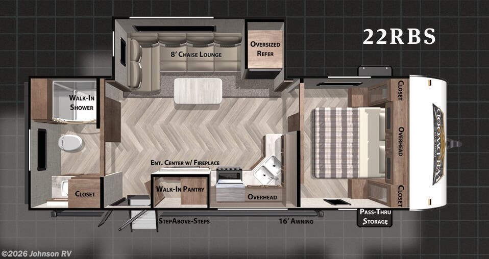 2021 FOREST RIVER Wildwood 22RBS Floorplan