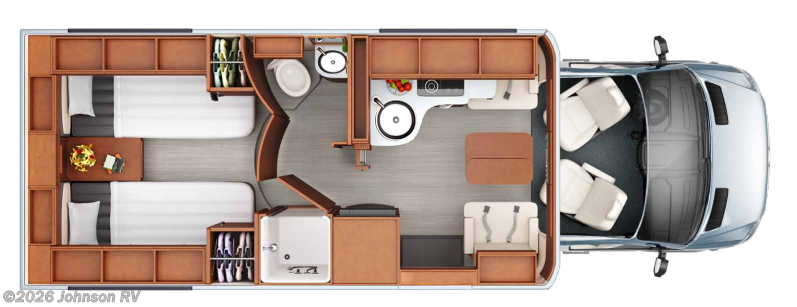 2019 LEISURE TRAVEL Unity 24TB Floorplan