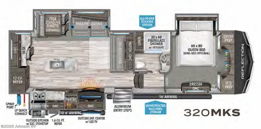2020 GRAND DESIGN Reflection 320MKS Floorplan