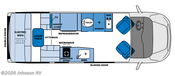 2021 PLEASURE-WAY Ontour 2.2 Floorplan