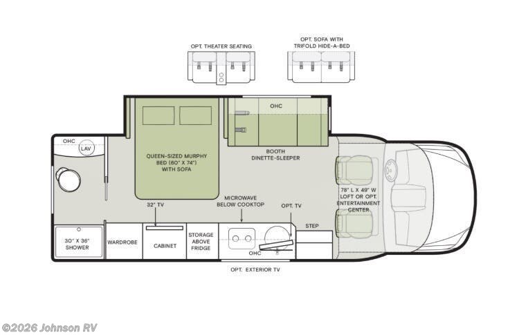 2026 TIFFIN Wayfarer 25XRW Floorplan