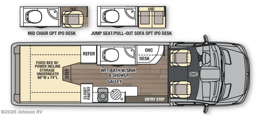 2021 COACHMEN Galleria 24A LI3 4X4 Floorplan