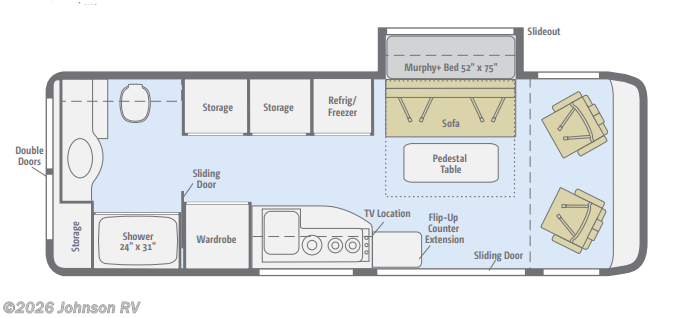 2017 WINNEBAGO Era 170M Floorplan