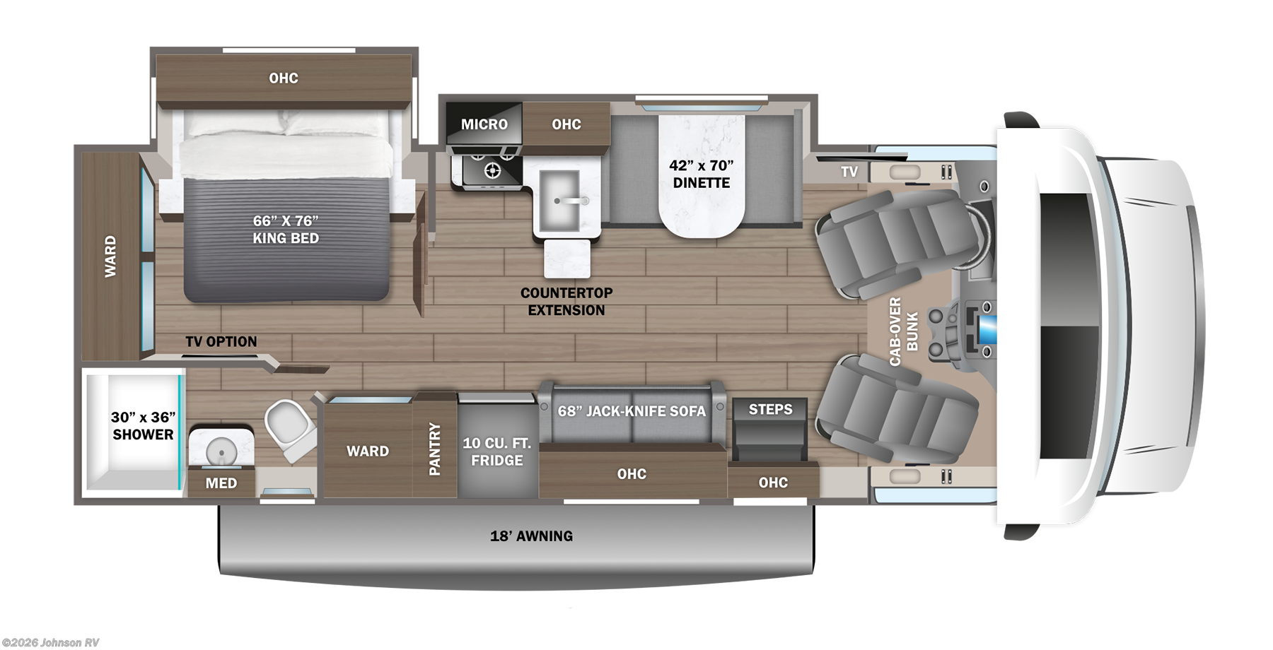 2027 JAYCO Greyhawk 27U Floorplan