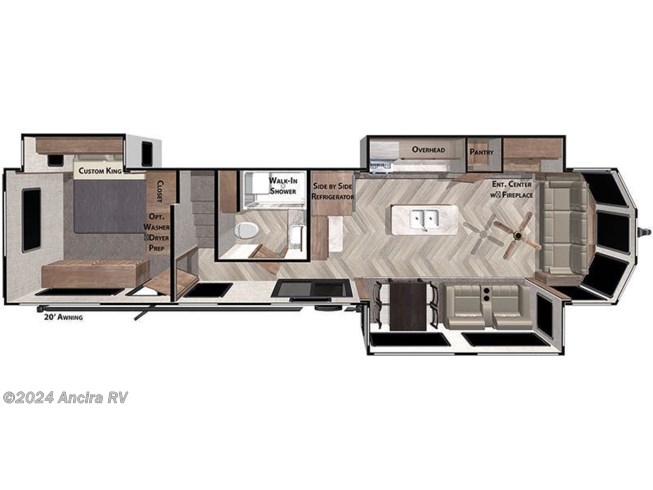 2022 Forest River Wildwood Grand Lodge 42FLDL floorplan image