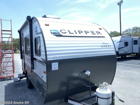 &lt;p style=&quot;box-sizing: border-box; margin: 0px 0px 10px; font-family: Muli, sans-serif; font-size: 16px;&quot;&gt;This Clipper Cadet travel trailer has a&amp;nbsp;&lt;span style=&quot;box-sizing: border-box; font-weight: bold;&quot;&gt;54&quot; x 74&quot; bed&lt;/span&gt;&amp;nbsp;to sleep on at night which means that you won&#39;t have to sleep on the cold, hard ground, but you will still have an easy time getting to the campsite because this trailer&amp;nbsp;&lt;span style=&quot;box-sizing: border-box; font-weight: bold;&quot;&gt;weighs less than 2,800 pounds&lt;/span&gt;. The kitchen is equipped with a two-burner cooktop, pantry,&amp;nbsp;&lt;span style=&quot;box-sizing: border-box; font-weight: bold;&quot;&gt;3-cubic foot refrigerator&lt;/span&gt;, and undermount sink for your convenience when it comes time to prepare meals. The booth dinette is where you can eat those meals, or you can sit down to play a game. The&amp;nbsp;&lt;span style=&quot;box-sizing: border-box; font-weight: bold;&quot;&gt;private bathroom&lt;/span&gt;&amp;nbsp;has a toilet and shower so that you can stay clean wherever you are, and there is an entryway wardrobe to store some belongings.&amp;nbsp;&lt;/p&gt;
&lt;p style=&quot;box-sizing: border-box; margin: 0px 0px 10px; font-family: Muli, sans-serif; font-size: 16px;&quot;&gt;&amp;nbsp;&lt;/p&gt;
&lt;p style=&quot;box-sizing: border-box; margin: 0px 0px 10px; font-family: Muli, sans-serif; font-size: 16px;&quot;&gt;If you would like to tow with features that make camping easier, choose the Coachmen Clipper Cadet travel trailer. Not only do you have the most trusted name in camping with Coachmen, but you also have the ultimate value and a lightweight companion. There is a&amp;nbsp;&lt;span style=&quot;box-sizing: border-box; font-weight: bold;&quot;&gt;friction-hinge entry door&lt;/span&gt;&amp;nbsp;and a 6&#39; 6&quot; interior height. The kitchen has&amp;nbsp;&lt;span style=&quot;box-sizing: border-box; font-weight: bold;&quot;&gt;seamless countertops&lt;/span&gt;, and there are Ultra Comfort high-density cushions to sit on. The&amp;nbsp;&lt;span style=&quot;box-sizing: border-box; font-weight: bold;&quot;&gt;tinted safety glass windows&lt;/span&gt;&amp;nbsp;will keep out the harmful ultraviolet rays, and there are&amp;nbsp;&lt;span style=&quot;box-sizing: border-box; font-weight: bold;&quot;&gt;scissor-style stabilizing jacks&lt;/span&gt;&amp;nbsp;to keep your trailer secure while you&#39;re camping.&amp;nbsp;&lt;/p&gt;