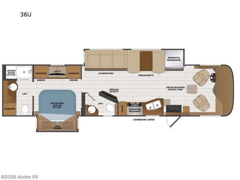 2023 Fleetwood Pace Arrow 36U - New Class A For Sale by Ancira RV in Boerne, Texas features Slideout