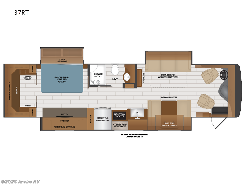 2023 Fleetwood Frontier GTX 37RT - New Class A For Sale by Ancira RV in Boerne, Texas features Slideout