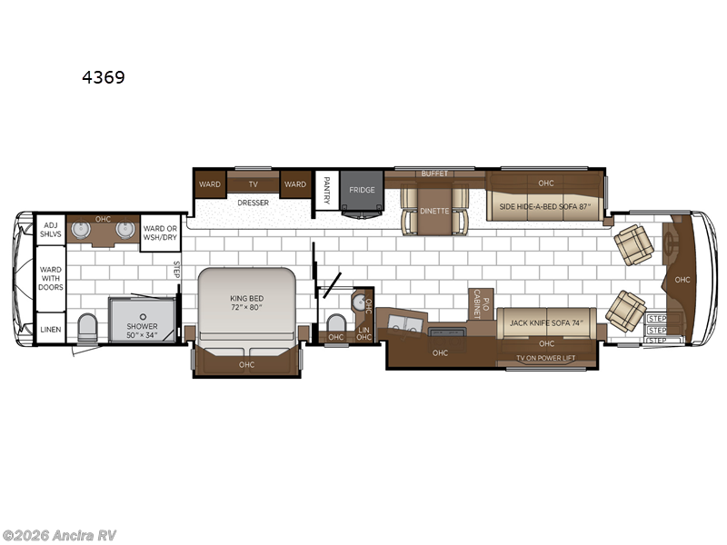 2025 Newmar Ventana 4369 - New Class A For Sale by Ancira RV in Boerne, Texas features Slideout