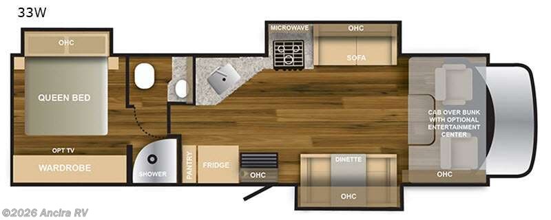 2021 Nexus Wraith 33W - Used Super C For Sale by Ancira RV in Boerne, Texas features Slideout