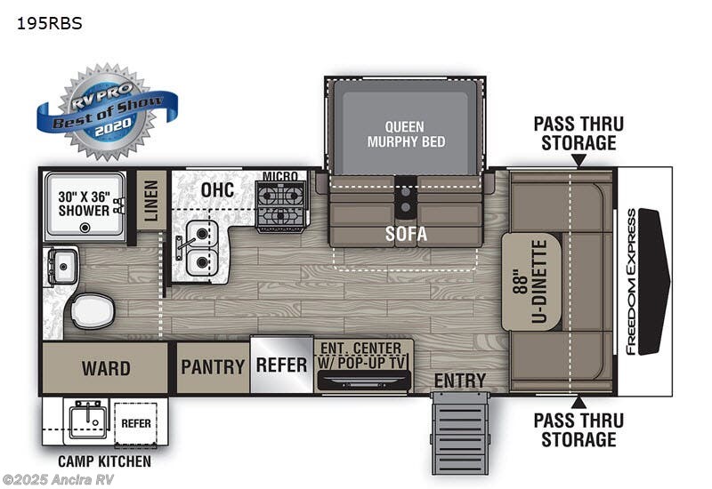 2020 Coachmen Freedom Express Ultra Lite 195RBS - Used Travel Trailer For Sale by Ancira RV in Boerne, Texas features Slideout