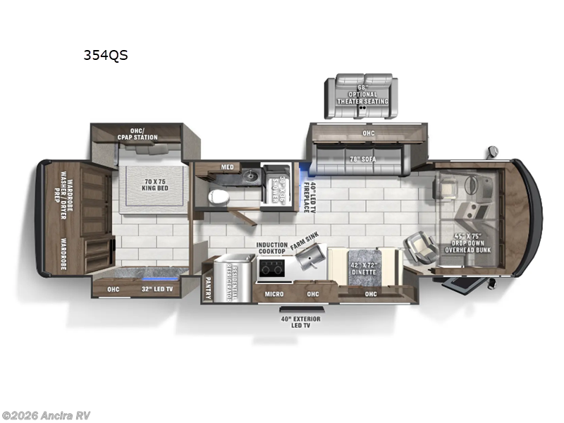 2025 Coachmen Sportscoach SRS 354QS - New Class A For Sale by Ancira RV in Boerne, Texas features Slideout
