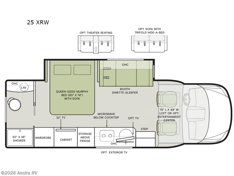 2025 Tiffin Wayfarer 25 XRW - New Class C For Sale by Ancira RV in Boerne, Texas features Slideout