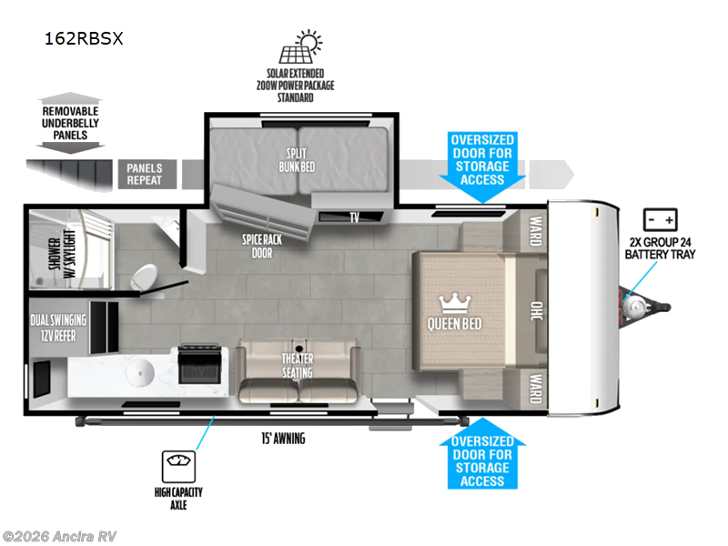2025 Forest River Wildwood FSX 162RBSX - New Travel Trailer For Sale by Ancira RV in Boerne, Texas features Slideout