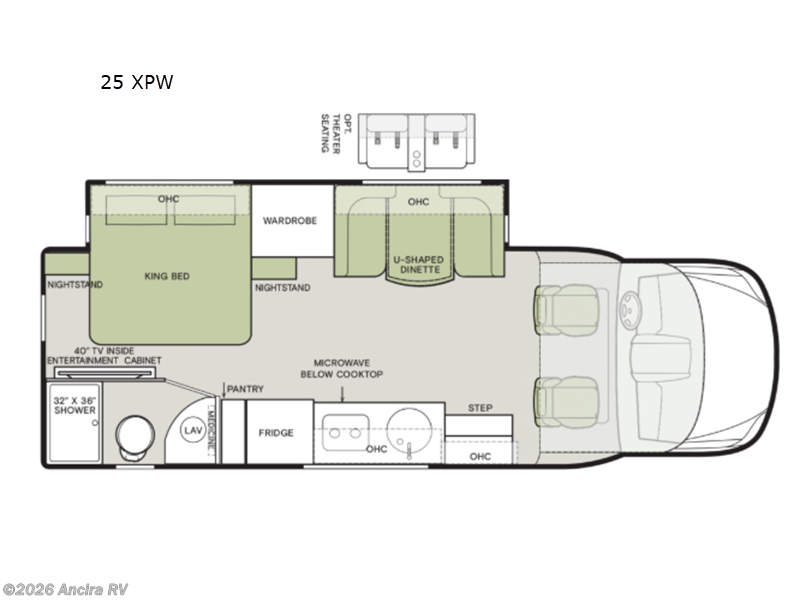2026 Tiffin Wayfarer 25 XPW - New Class C For Sale by Ancira RV in Boerne, Texas features Slideout