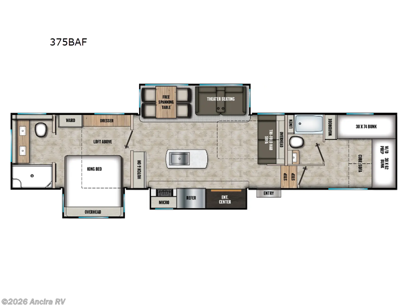 2026 Coachmen Chaparral 375BAF - New Fifth Wheel For Sale by Ancira RV in Boerne, Texas features Slideout