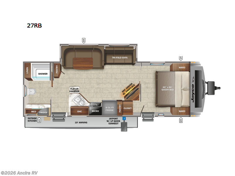 2022 Jayco White Hawk 27RB - Used Travel Trailer For Sale by Ancira RV in Boerne, Texas features Slideout