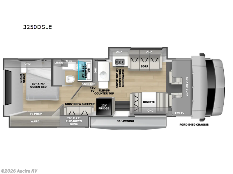 2026 Forest River Sunseeker LE 3250DSLE Ford - New Class C For Sale by Ancira RV in Boerne, Texas features Slideout