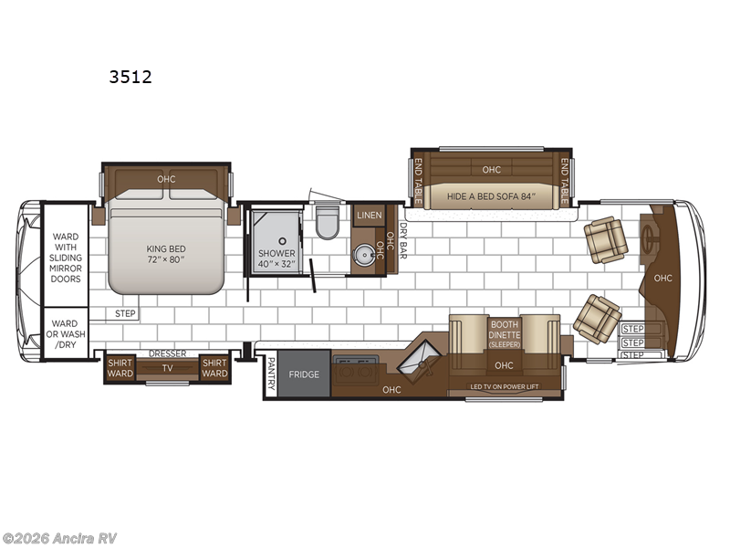 2026 Newmar Ventana 3512 - New Class A For Sale by Ancira RV in Boerne, Texas features Slideout