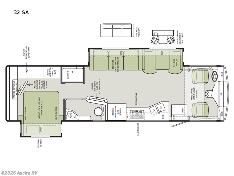 2023 Tiffin Open Road Allegro 32 SA - Used Class A For Sale by Ancira RV in Boerne, Texas features Slideout