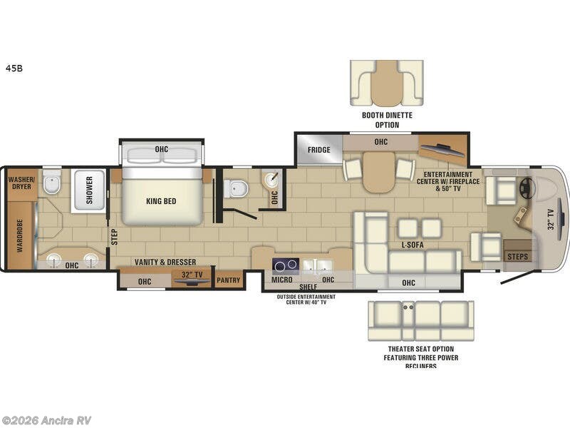 2018 Entegra Coach Cornerstone 45B - Used Class A For Sale by Ancira RV in Boerne, Texas features Slideout