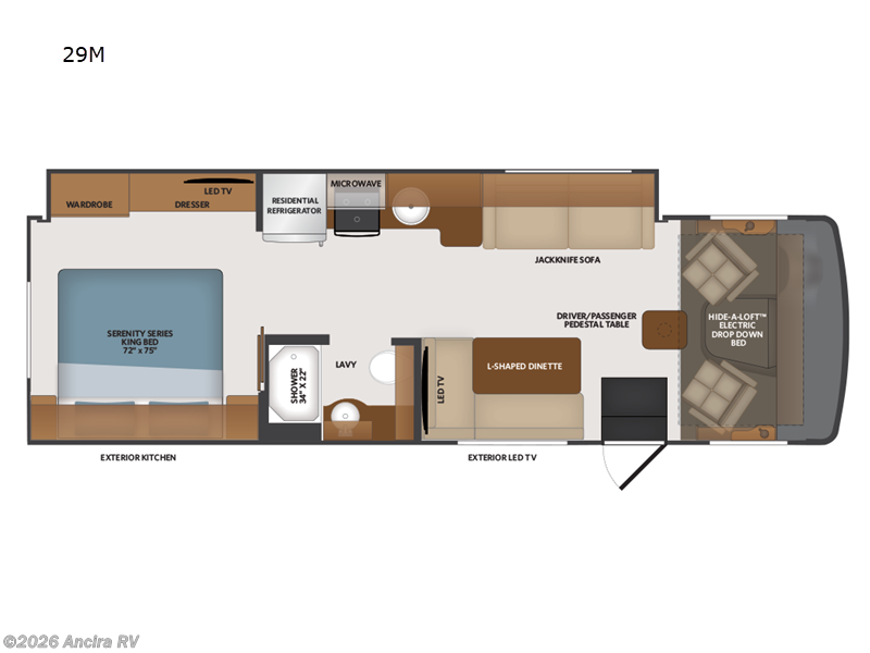 2026 Fleetwood Flair 29M - New Class A For Sale by Ancira RV in Boerne, Texas features Slideout