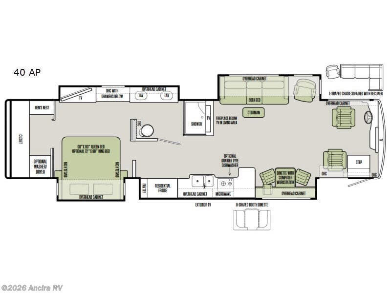 2017 Tiffin Allegro Bus 40 AP - Used Class A For Sale by Ancira RV in Boerne, Texas features Slideout