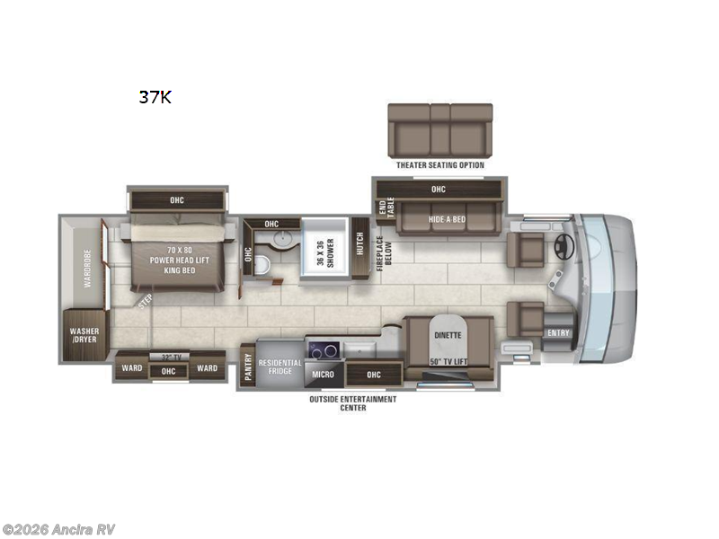 2022 Entegra Coach Reatta 37K - Used Class A For Sale by Ancira RV in Boerne, Texas features Slideout