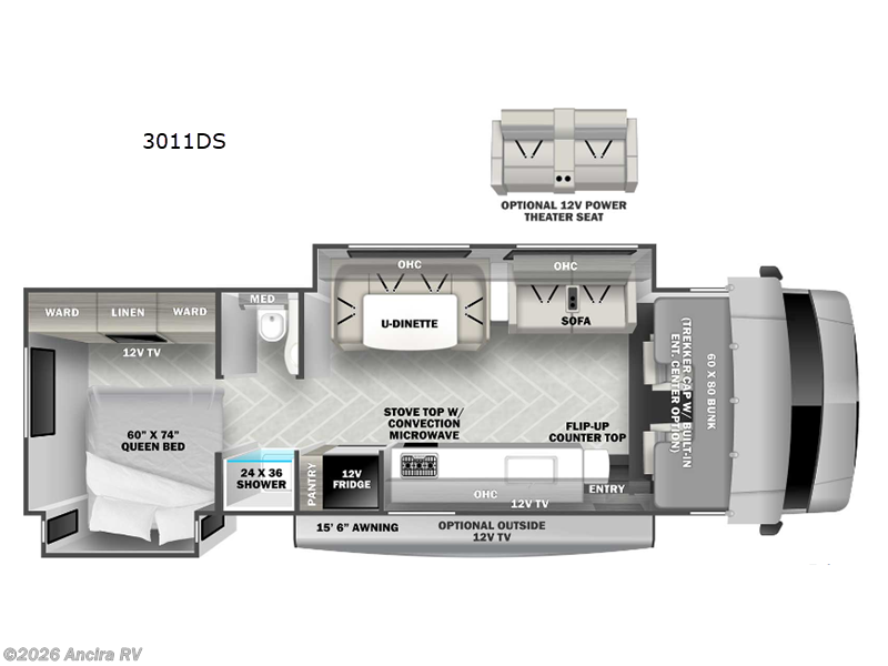 2023 Forest River Forester Classic 3011DS Ford - Used Class C For Sale by Ancira RV in Boerne, Texas features Slideout