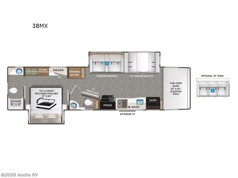 2023 Thor Motor Coach Pasadena 38MX - Used Super C For Sale by Ancira RV in Boerne, Texas features Slideout