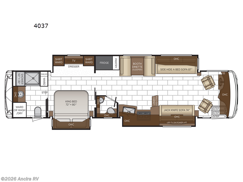 2026 Newmar Ventana 4037 - New Class A For Sale by Ancira RV in Boerne, Texas features Slideout