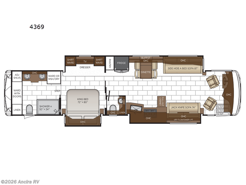 2026 Newmar Ventana 4369 - New Class A For Sale by Ancira RV in Boerne, Texas features Slideout