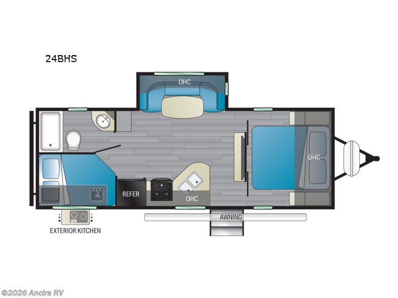 2022 Heartland North Trail 24BHS - Used Travel Trailer For Sale by Ancira RV in Boerne, Texas features Slideout