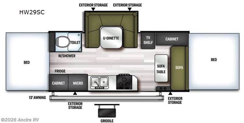 2021 Forest River Flagstaff High Wall HW29SC - Used Popup For Sale by Ancira RV in Boerne, Texas features Slideout