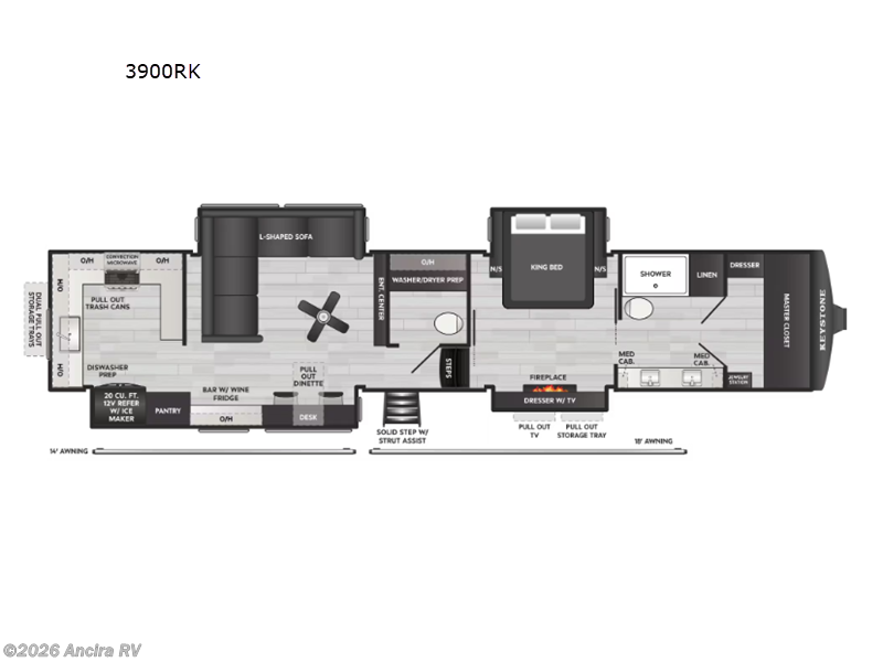 2026 Keystone Montana 3900RK - New Fifth Wheel For Sale by Ancira RV in Boerne, Texas features Slideout