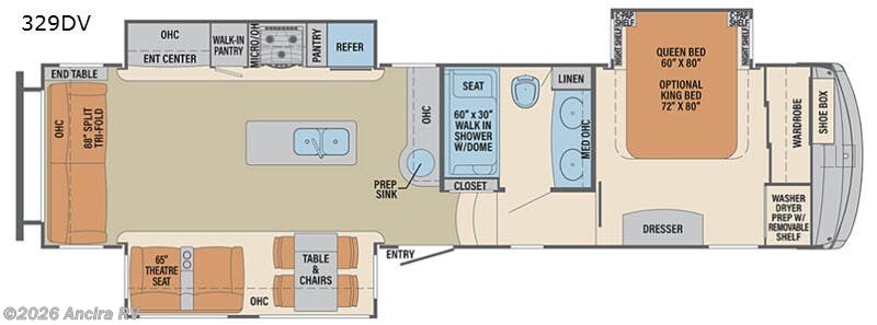 2019 Palomino Columbus F329DV - Used Fifth Wheel For Sale by Ancira RV in Boerne, Texas features Slideout