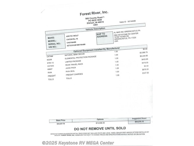 15285 2021 Forest River Arctic Wolf 291rl Fifth Wheel For Sale In Greencastle Pa
