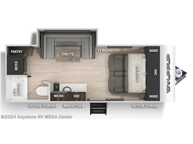 2021 Forest River Cherokee Wolf Pup 16PF floorplan image