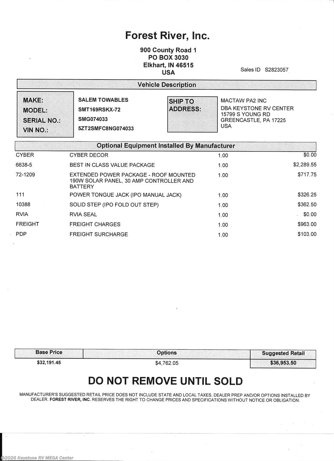2022 Forest River Salem FSX 169RSKX RV for Sale in Greencastle, PA 17225 |  80186 | RVUSA.com Classifieds