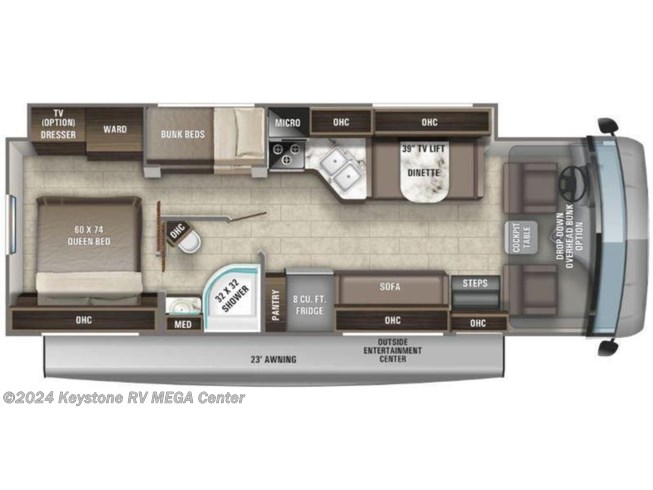 2023 Entegra Coach Vision 29F floorplan image