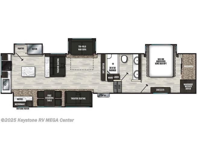 2022 Coachmen Brookstone 374RK floorplan image