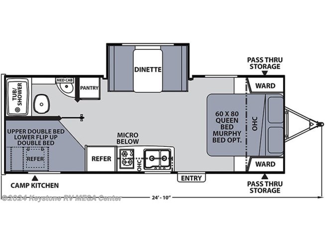 Floorplan of 2023 Coachmen Apex Nano 208BHS