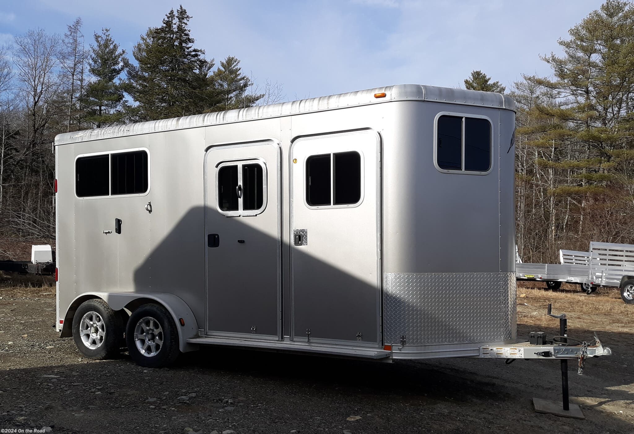 2 Horse Trailer for sale Used 2008 Featherlite 15x7x7.6 ME Horse