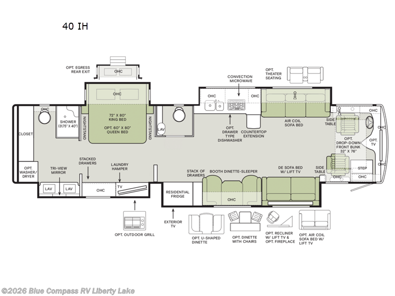 2026 Tiffin Phaeton 40 IH - New Class A For Sale by Blue Compass RV Liberty Lake in Liberty Lake, Washington features Slideout